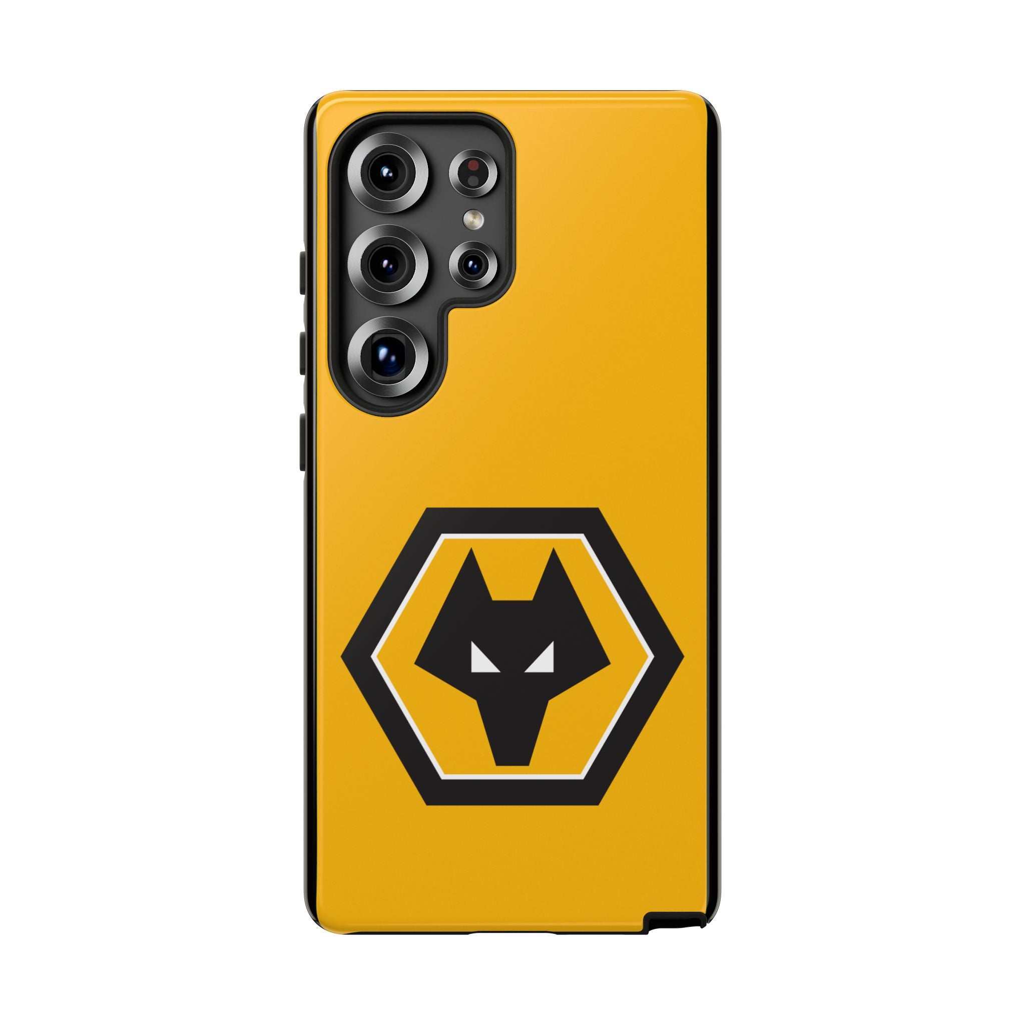 Wolves FC Magnetic Samsung Case with gold and black colors and official-inspired crest for phone protection