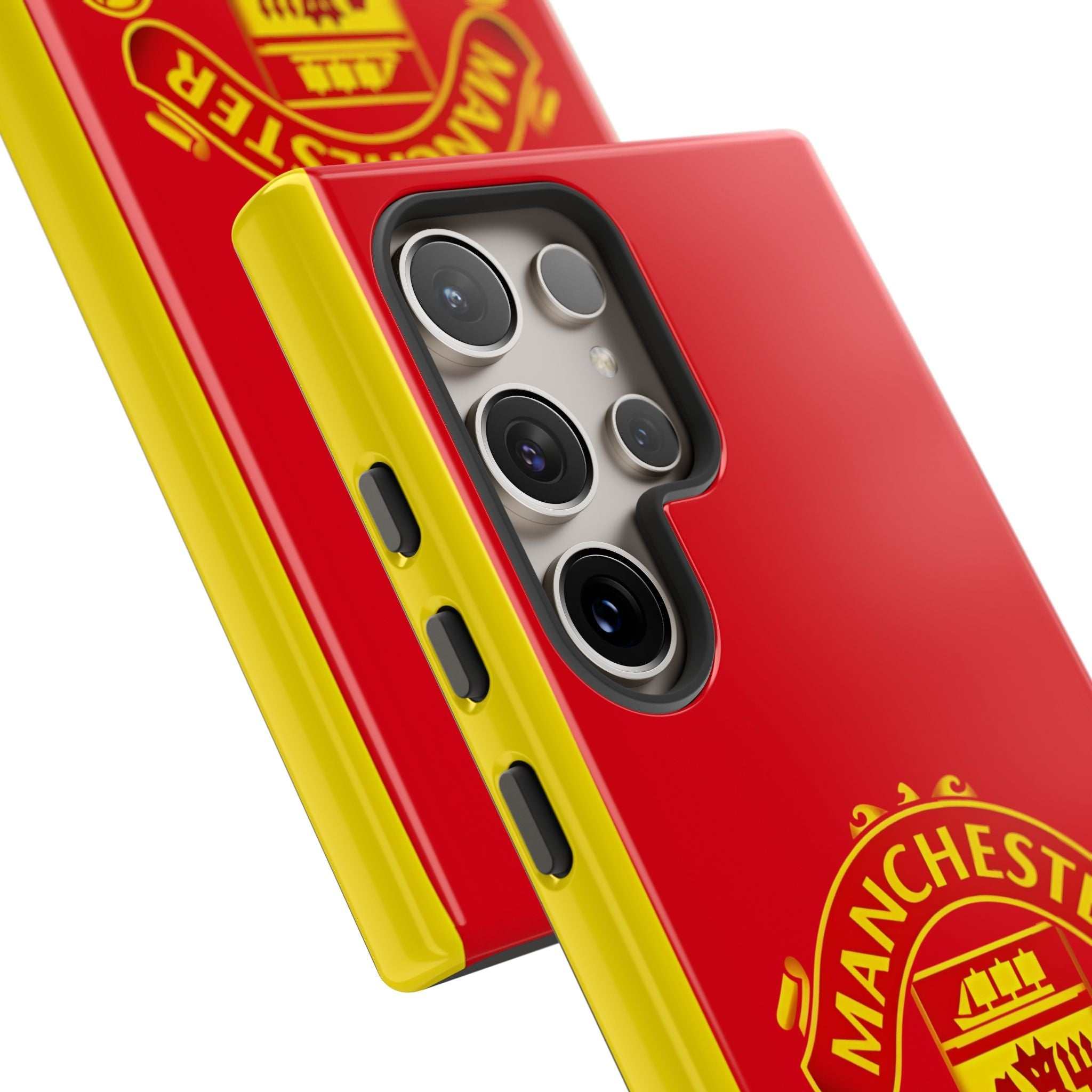 Manchester United Magnetic Samsung Case with Red Devils crest and dual-layer protection