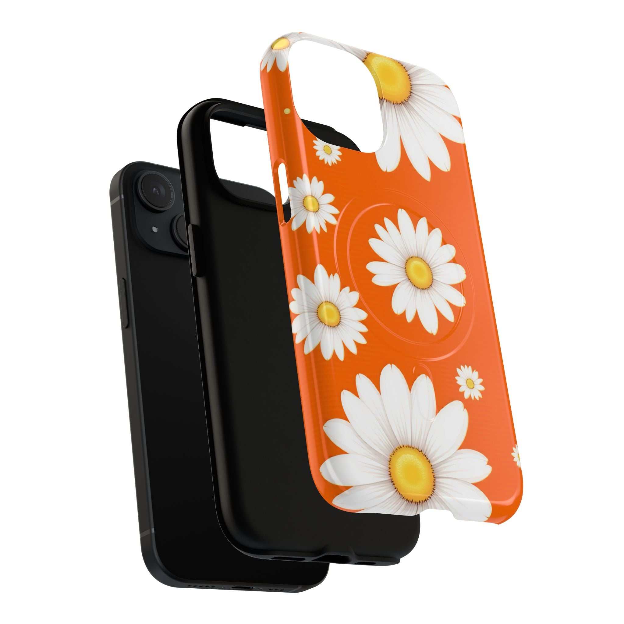 Orange Daisy Design iPhone Magsafe Phone Case