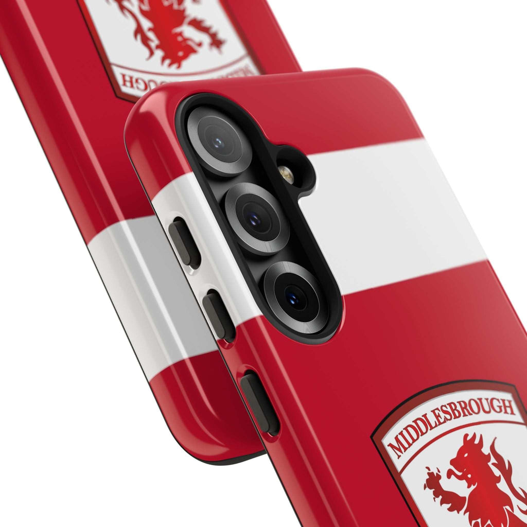 Middlesbrough magnetic Samsung phone case with red club colors and dual-layer protection