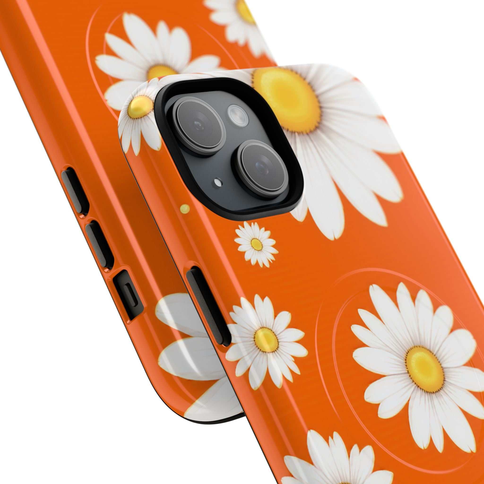 Orange Daisy Design iPhone Magsafe Phone Case