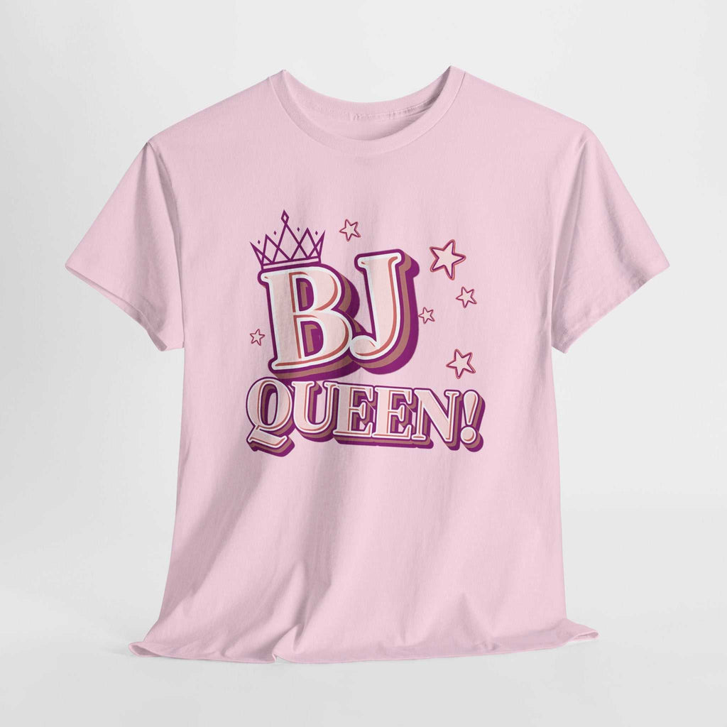 BJ Queen T-Shirt with bold cheeky design, soft cotton fabric, perfect for bachelorette parties and confident casual wear