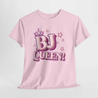 BJ Queen T-Shirt with bold cheeky design, soft cotton fabric, perfect for bachelorette parties and confident casual wear