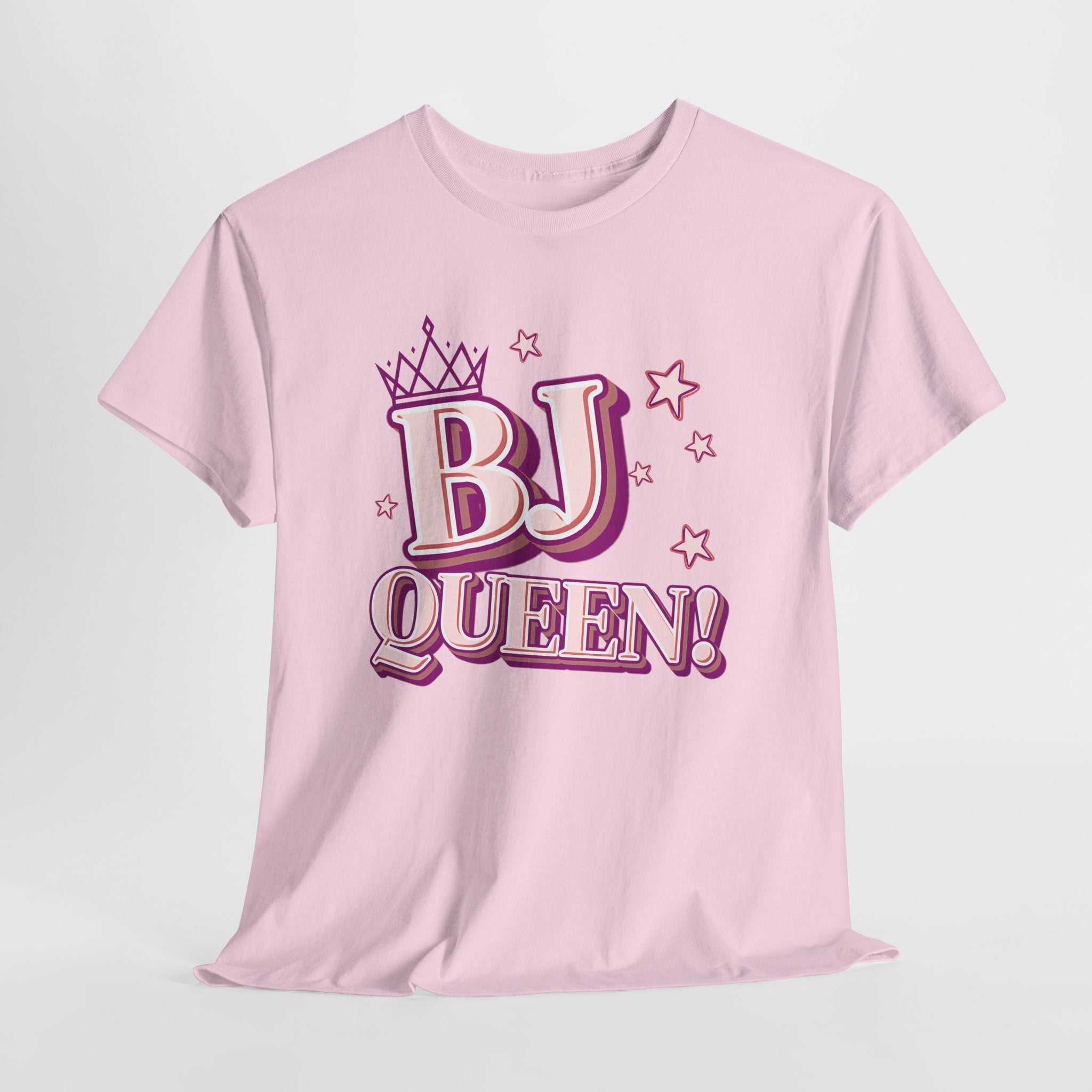 BJ Queen T-Shirt with bold cheeky design, soft cotton fabric, perfect for bachelorette parties and confident casual wear