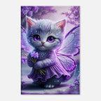 Adorable fairy kitten wall canvas with whimsical design and delicate wings.