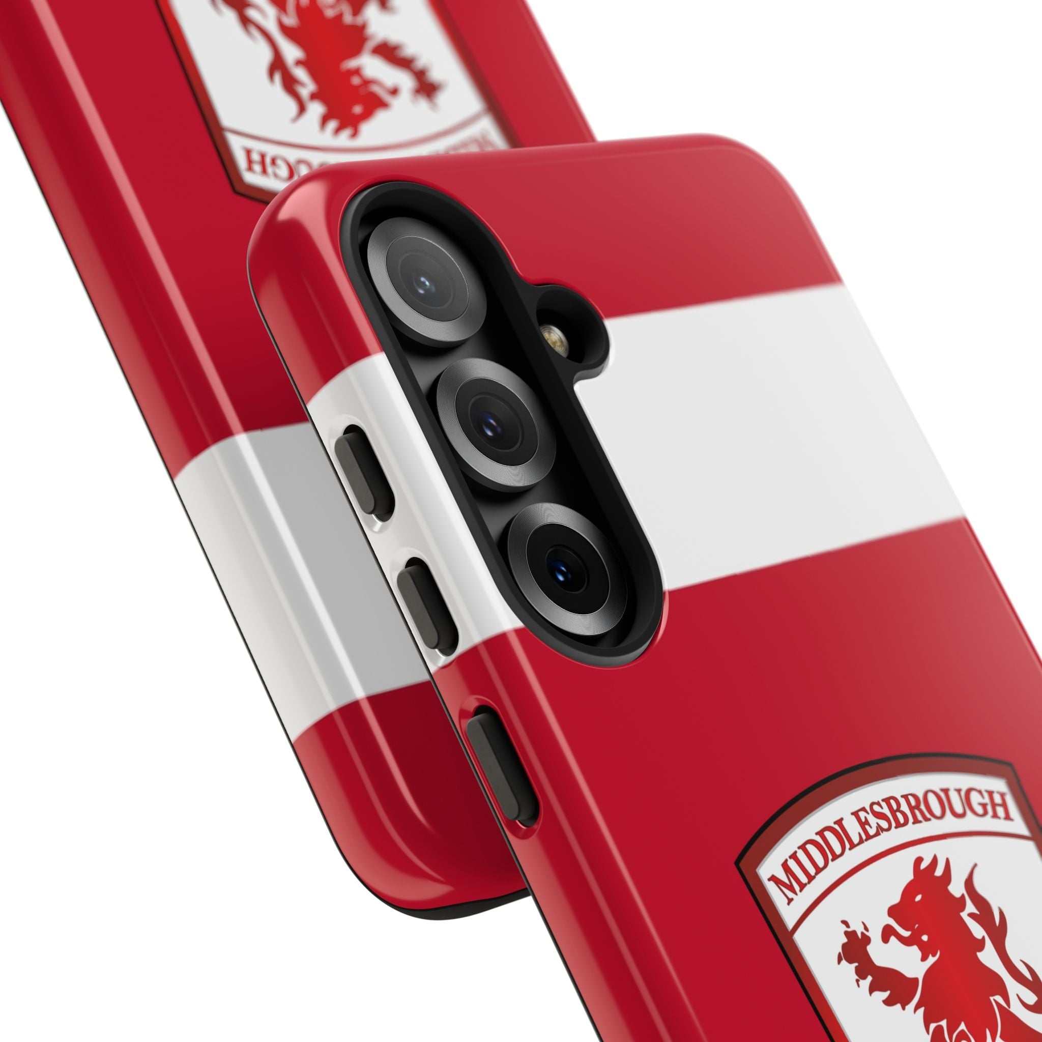 Middlesbrough Magnetic Samsung Case with dual-layer protection and wireless charging support in classic red design