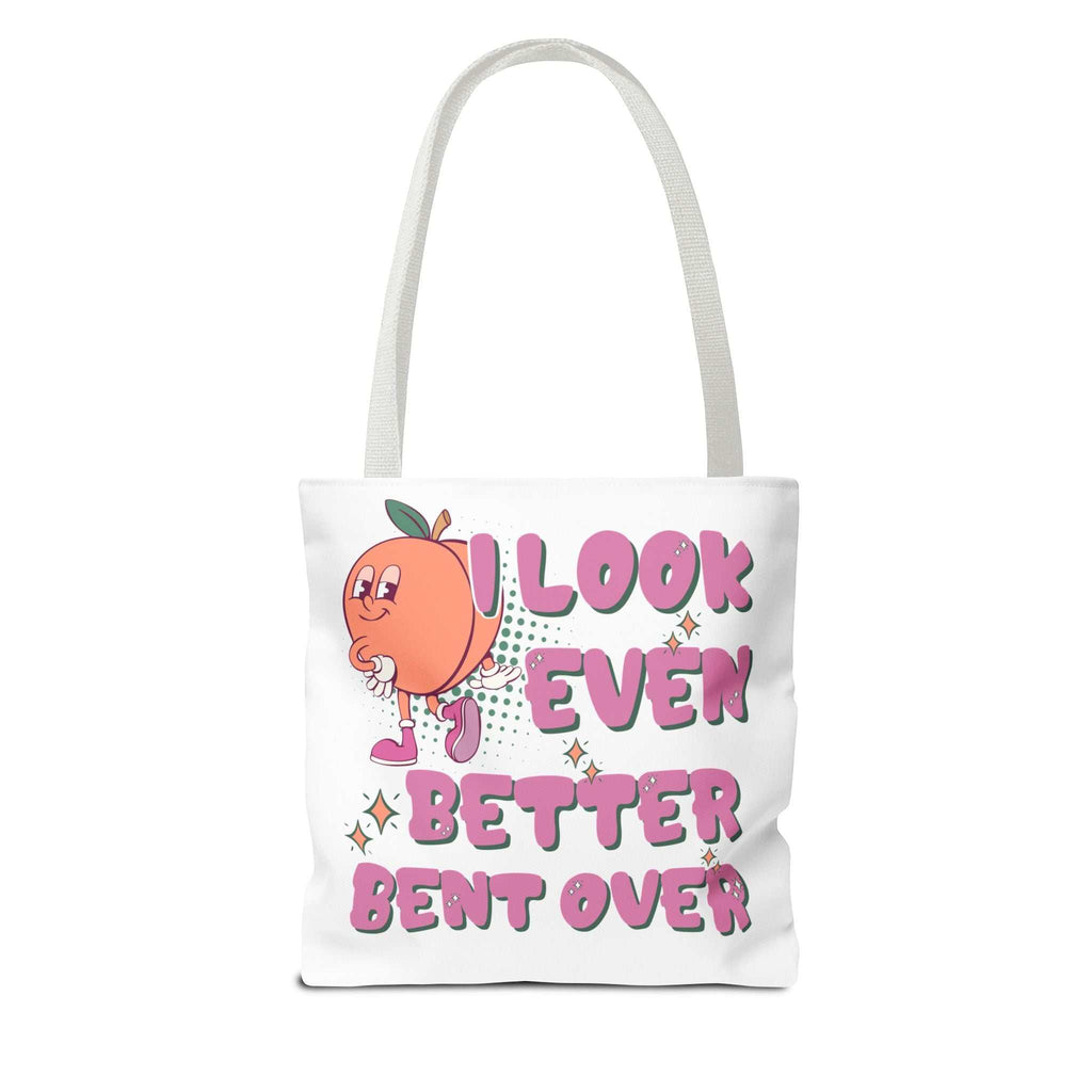 Even Better Bent Over Tote Bag with cheeky design and multiple handle colors