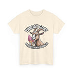 Black Throat Goat T-Shirt with bold, edgy slogan and soft cotton fabric
