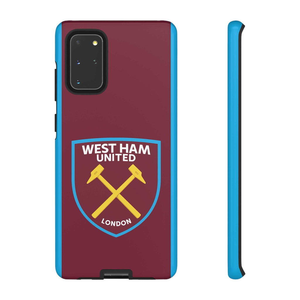 West Ham United magnetic Samsung phone case with claret and blue colors and dual layer protection