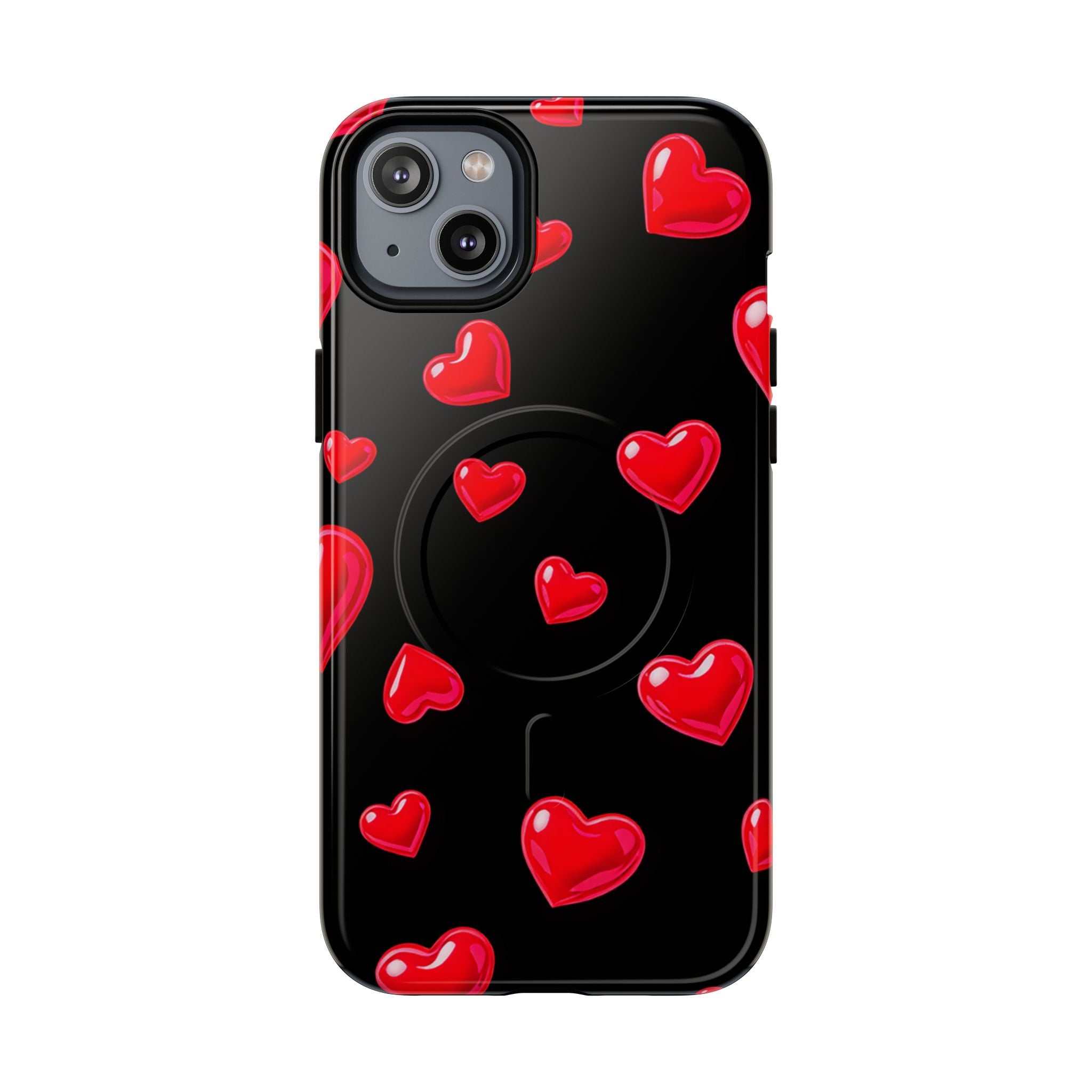 Black Hearts iPhone Magsafe Phone Case