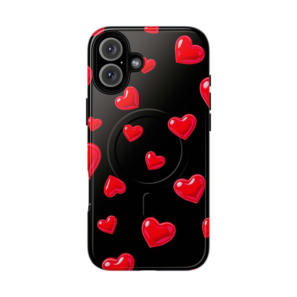 Black Hearts iPhone Magsafe Phone Case