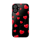Black Hearts iPhone Magsafe Phone Case