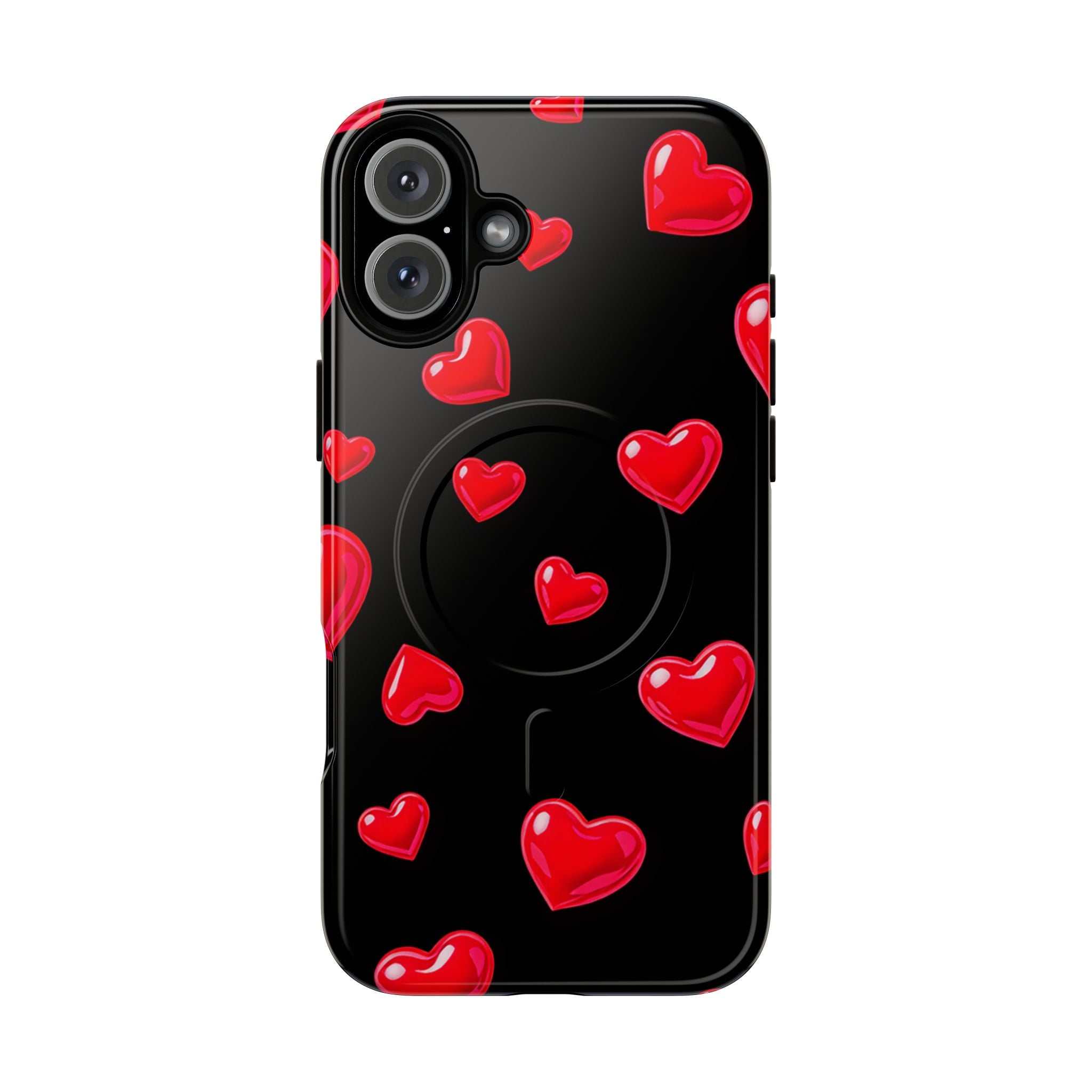Black Hearts iPhone Magsafe Phone Case