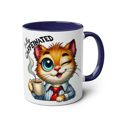 Fun Sarcastic Coffee Mug with Cat Print, 11oz Ceramic, Glossy Finish