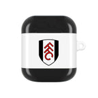 Fulham FC AirPods protective case with black and white club crest design