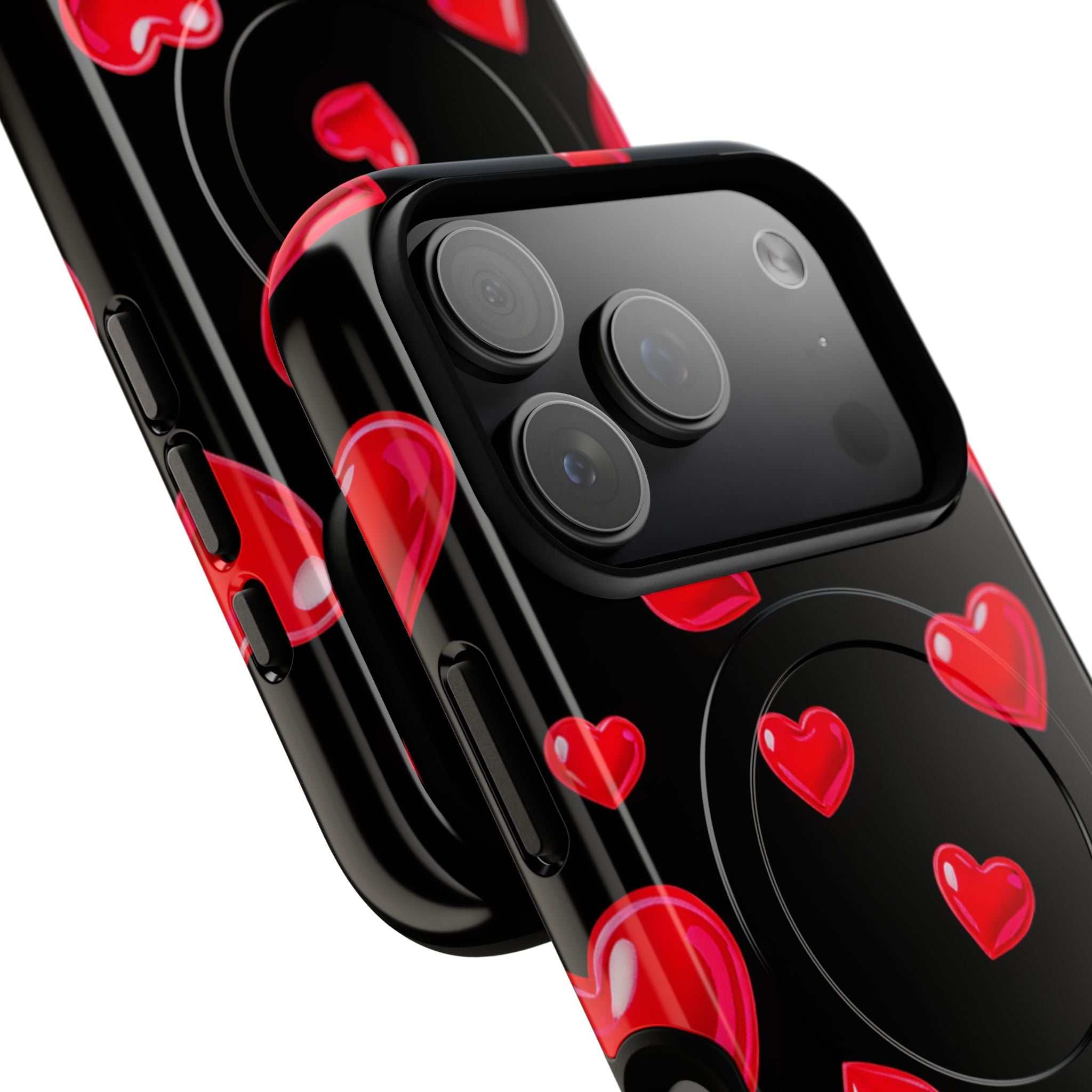 Black Hearts iPhone Magsafe Phone Case