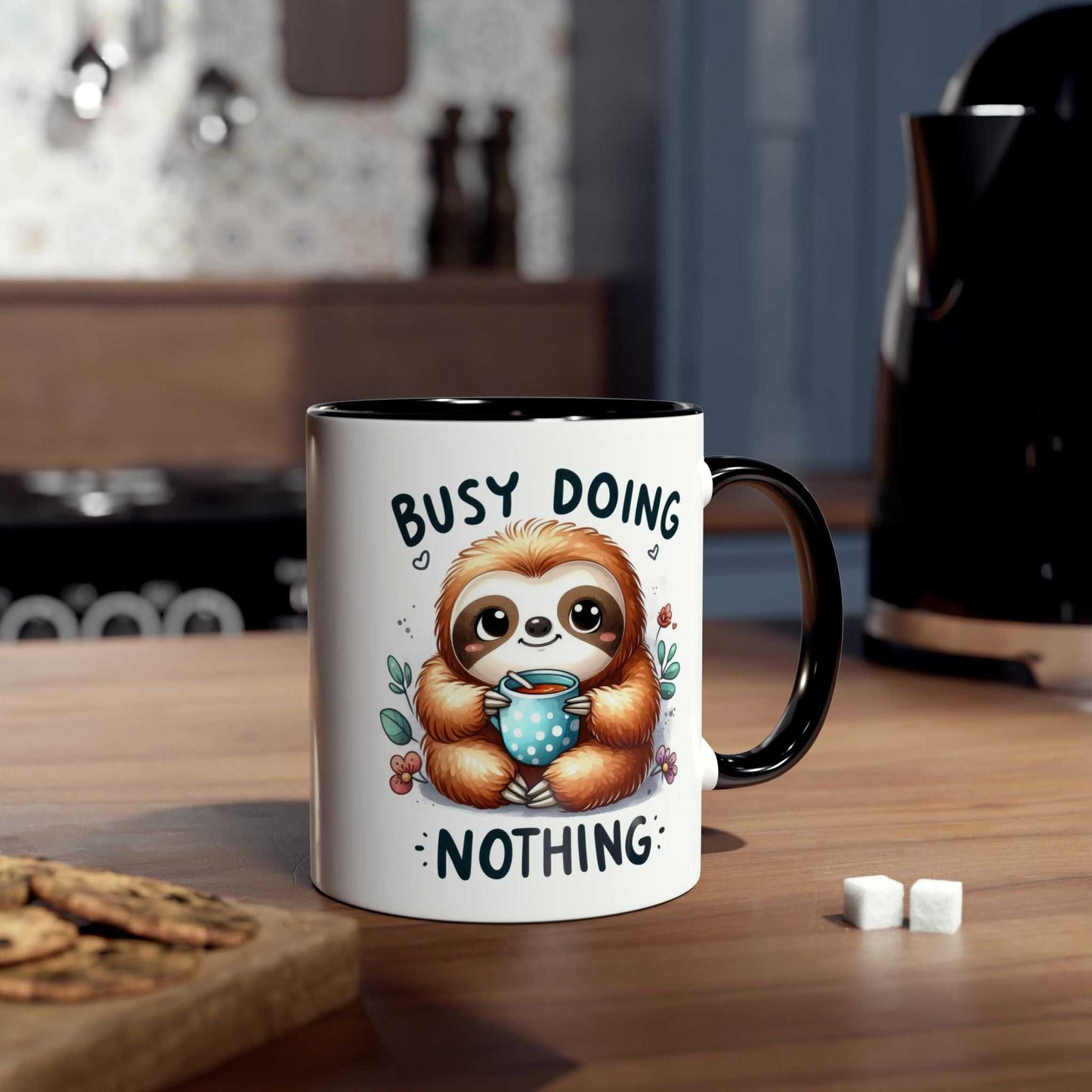 Cute sloth coffee mug with whimsical design, perfect for gifts and morning routines.