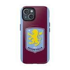 Aston Villa Magsafe iPhone Case with claret and blue colors and club crest, dual-layer protection, and MagSafe compatibility.