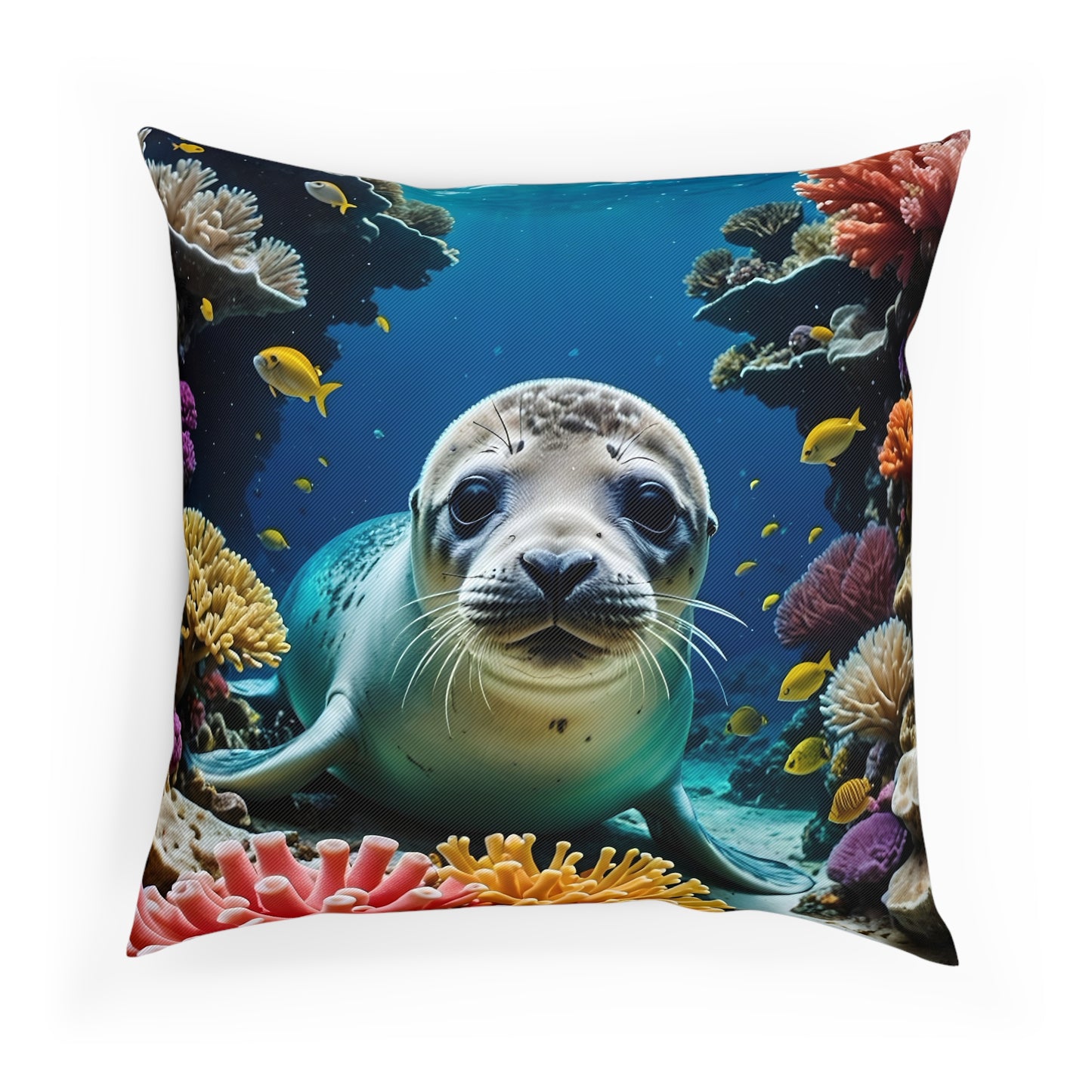 Gorgeous Seal Cotton Drill Square Cushion