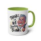 Fun Fathers Day Gift Mug with humorous graphic, perfect for gifting dads; available in 6 colors, 11oz ceramic, microwave and dishwasher safe.