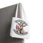 Cheeky Professional Gobbler Funny Tote Bag with colorful handles and durable spun polyester fabric