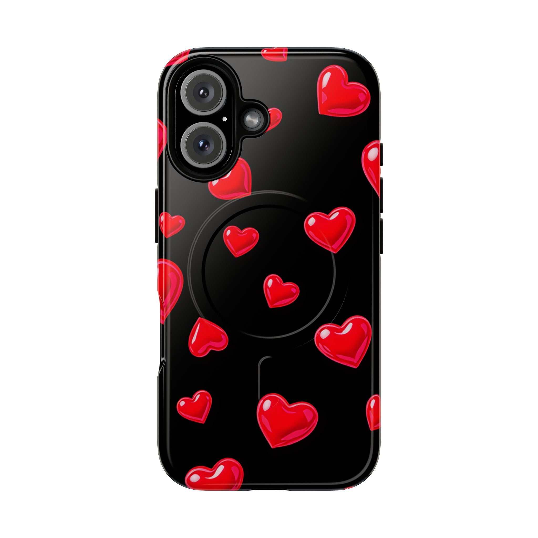 Black Hearts iPhone Magsafe Phone Case