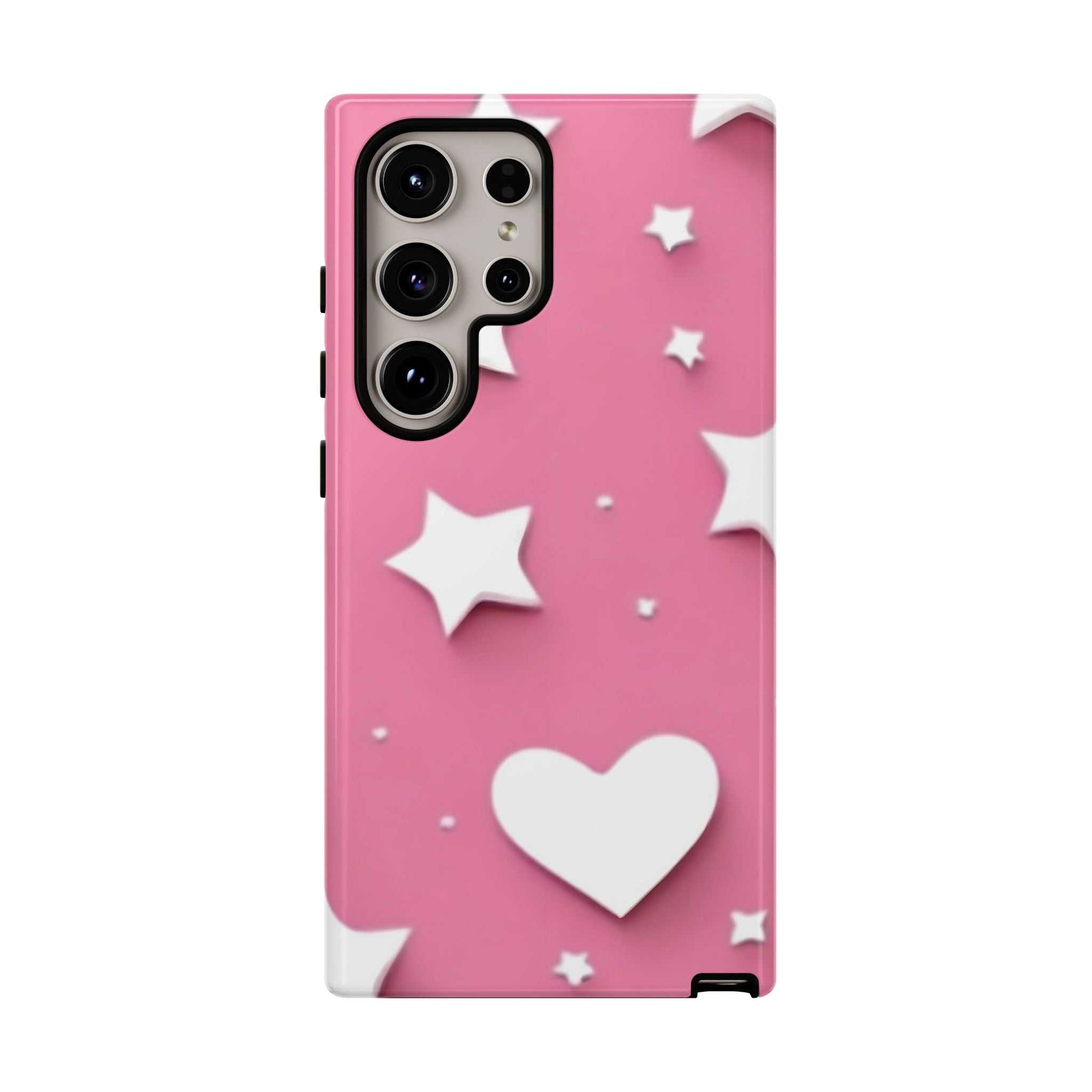 Hearts & Stars Samsung Phone Case Designed By Littlebitz 