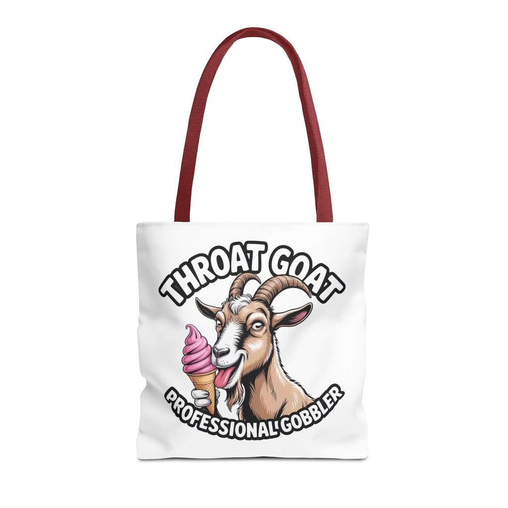 Professional gobbler funny tote bag with cheeky design, available in three sizes and multiple handle colors