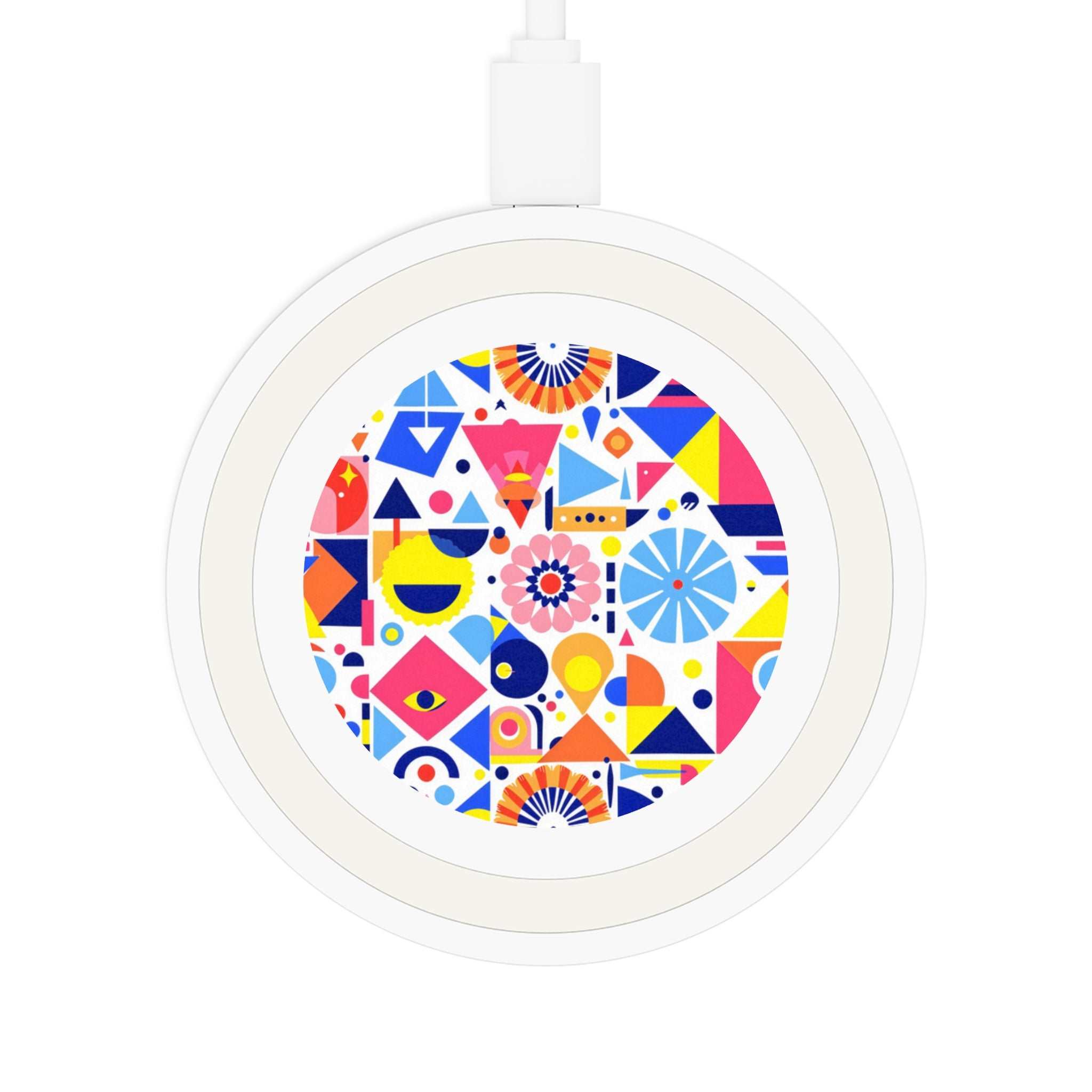 Bright Geometric Design Wireless Charging Pad