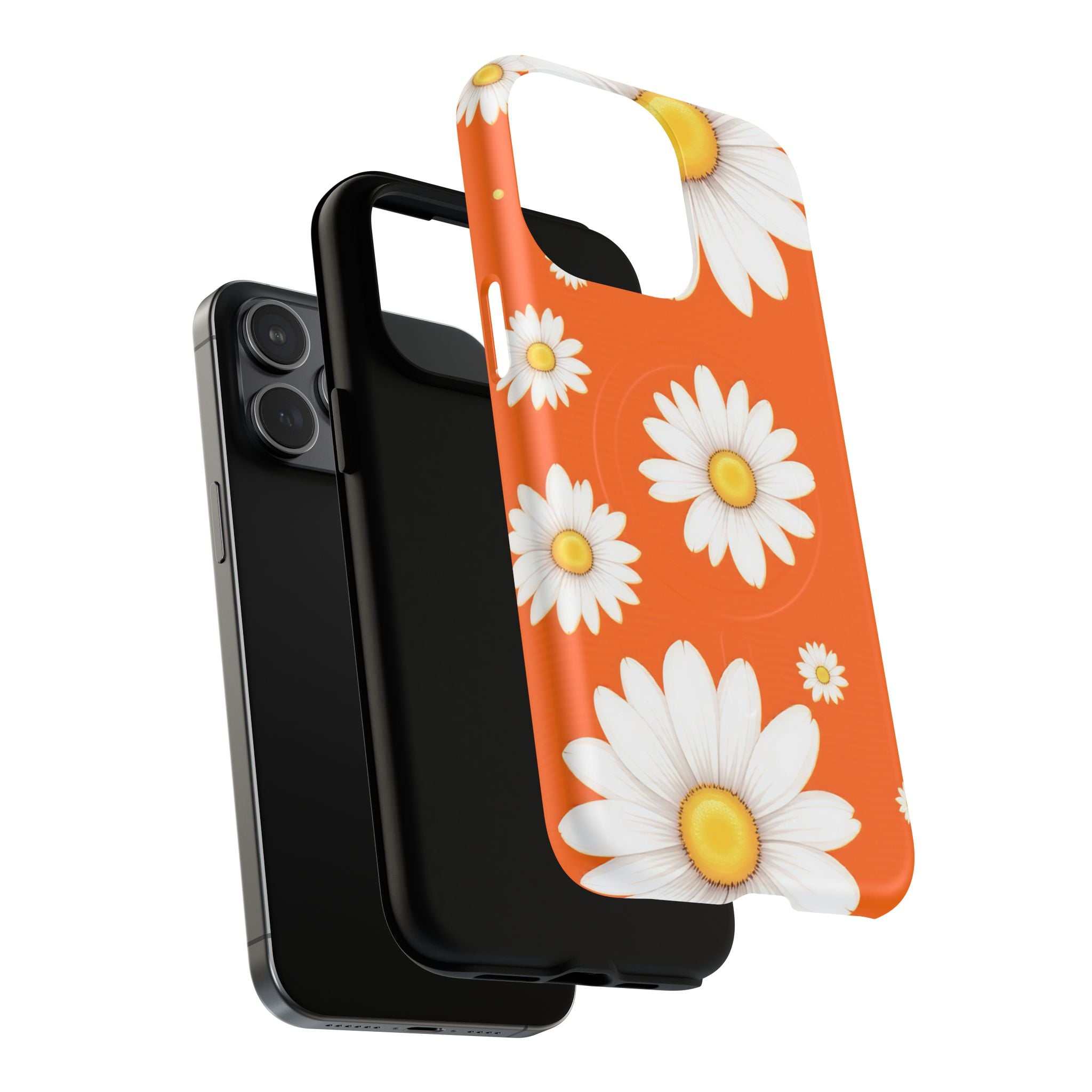 Orange Daisy Design iPhone Magsafe Phone Case