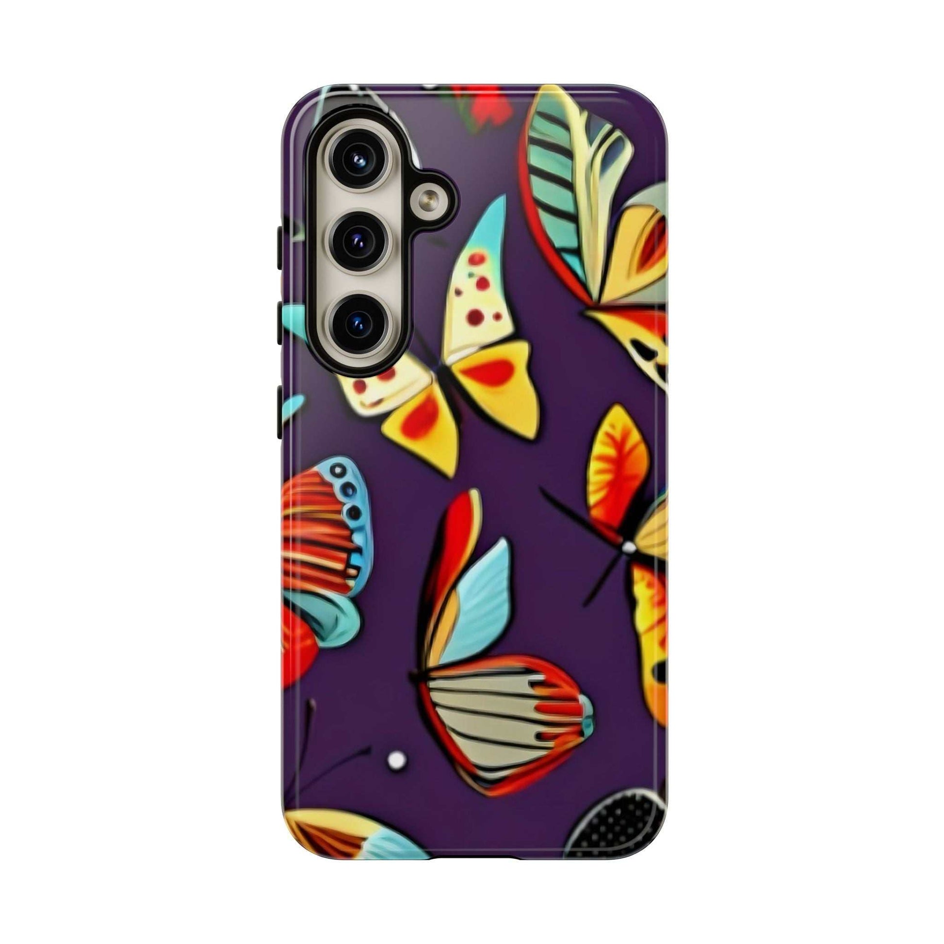 Bright Vibrant Butterfly Samsung Phone Case designed by littlebitz 