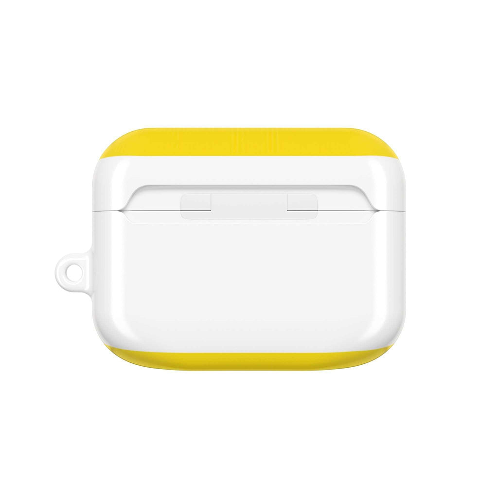 Leeds Utd FC AirPods protective case in white and blue with shock-resistant design