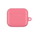 Light coral hard shell AirPods and AirPods Pro protective case with glossy finish and wireless charging compatibility