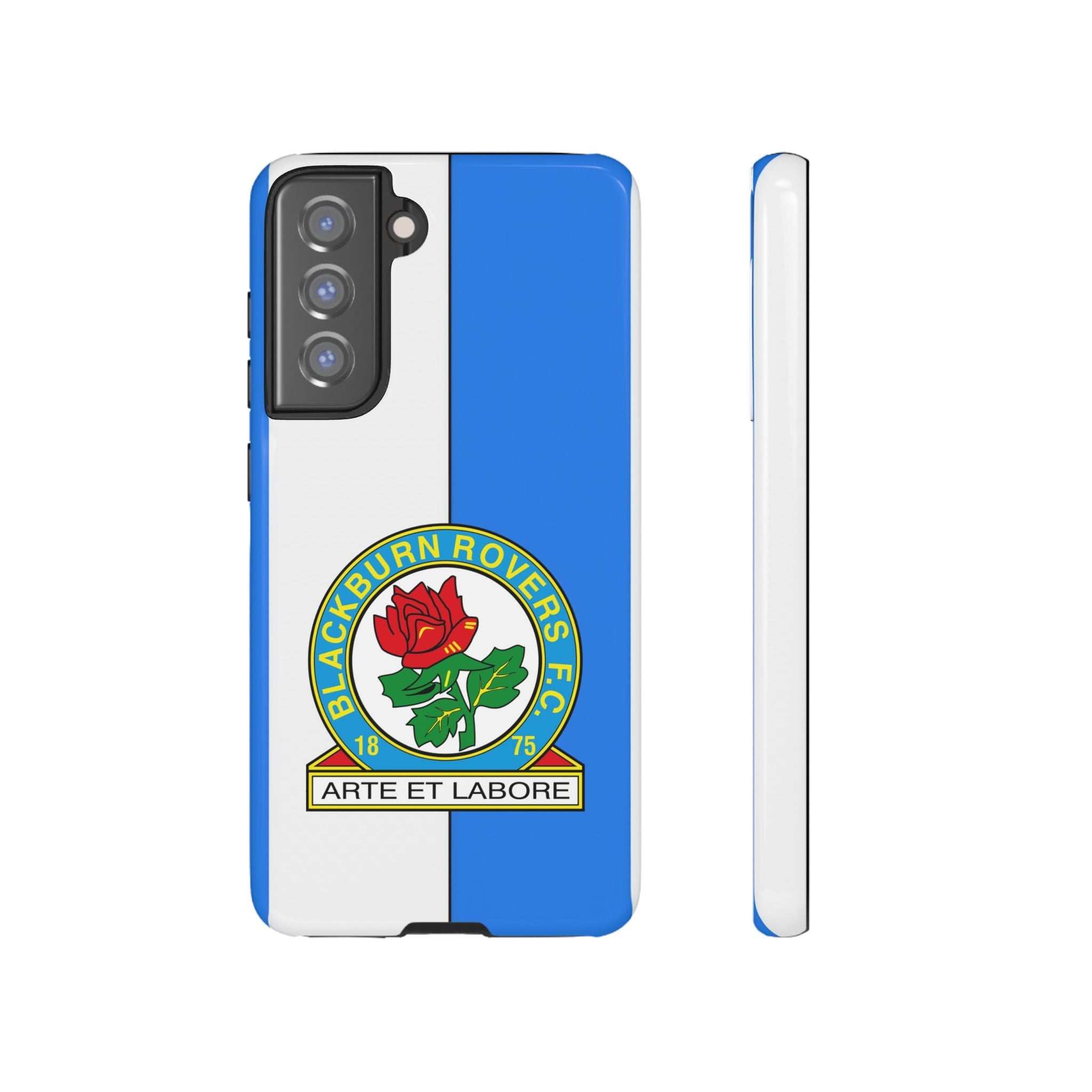 Blackburn Rovers Magnetic Samsung phone case with dual-layer protection and wireless charging compatibility
