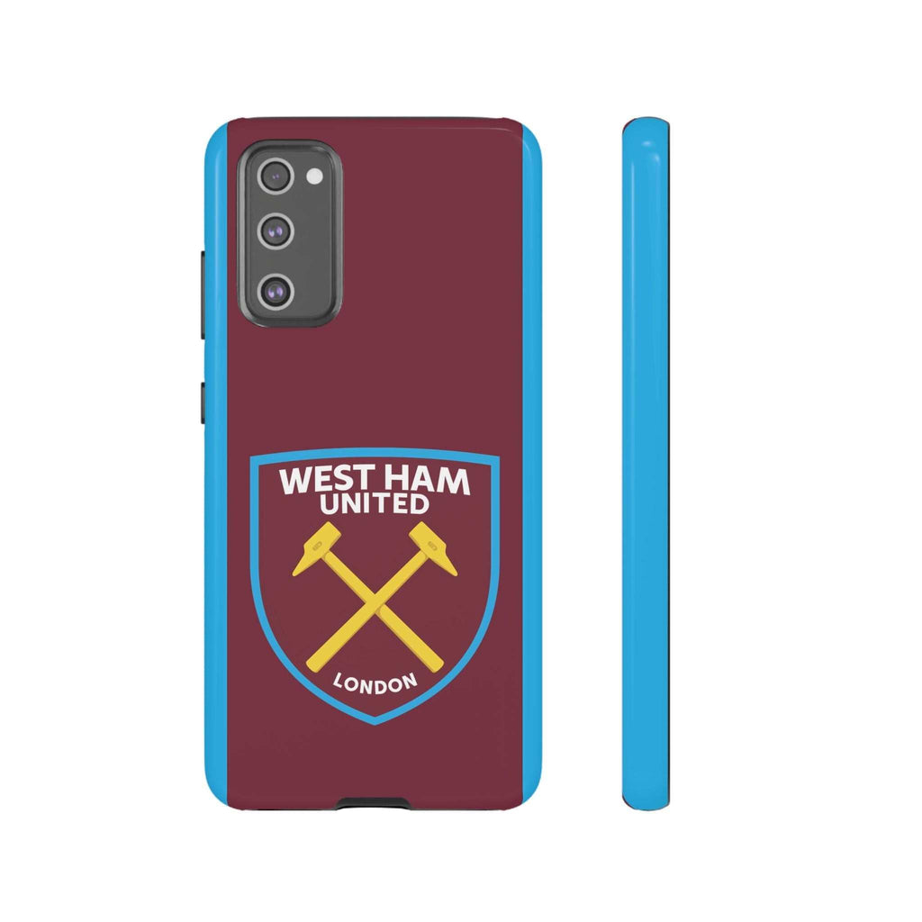 West Ham United magnetic Samsung phone case with claret and blue colors and dual layer protection