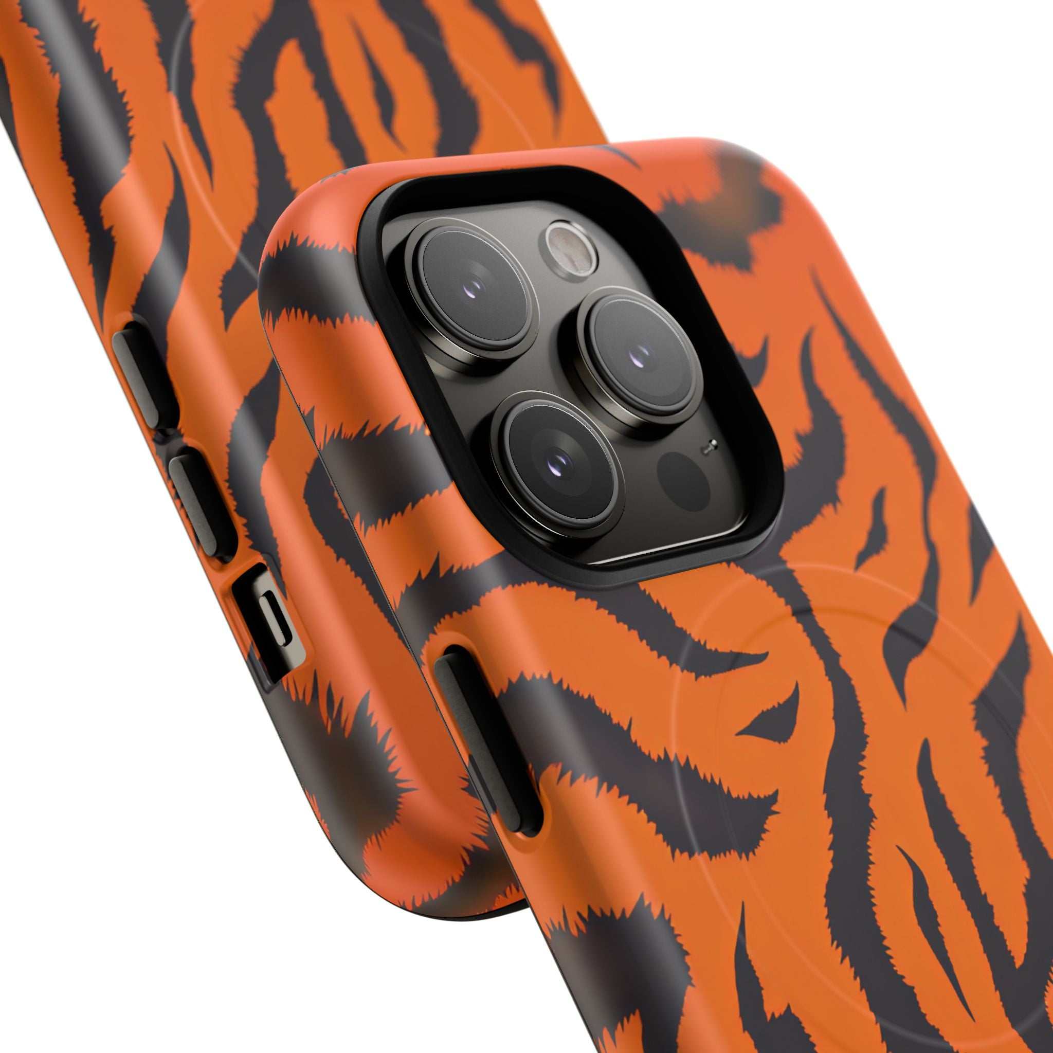 Orange Tiger Print iPhone Magsafe Phone Case