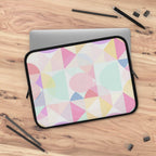 Pastel Geometric Print Laptop Sleeve