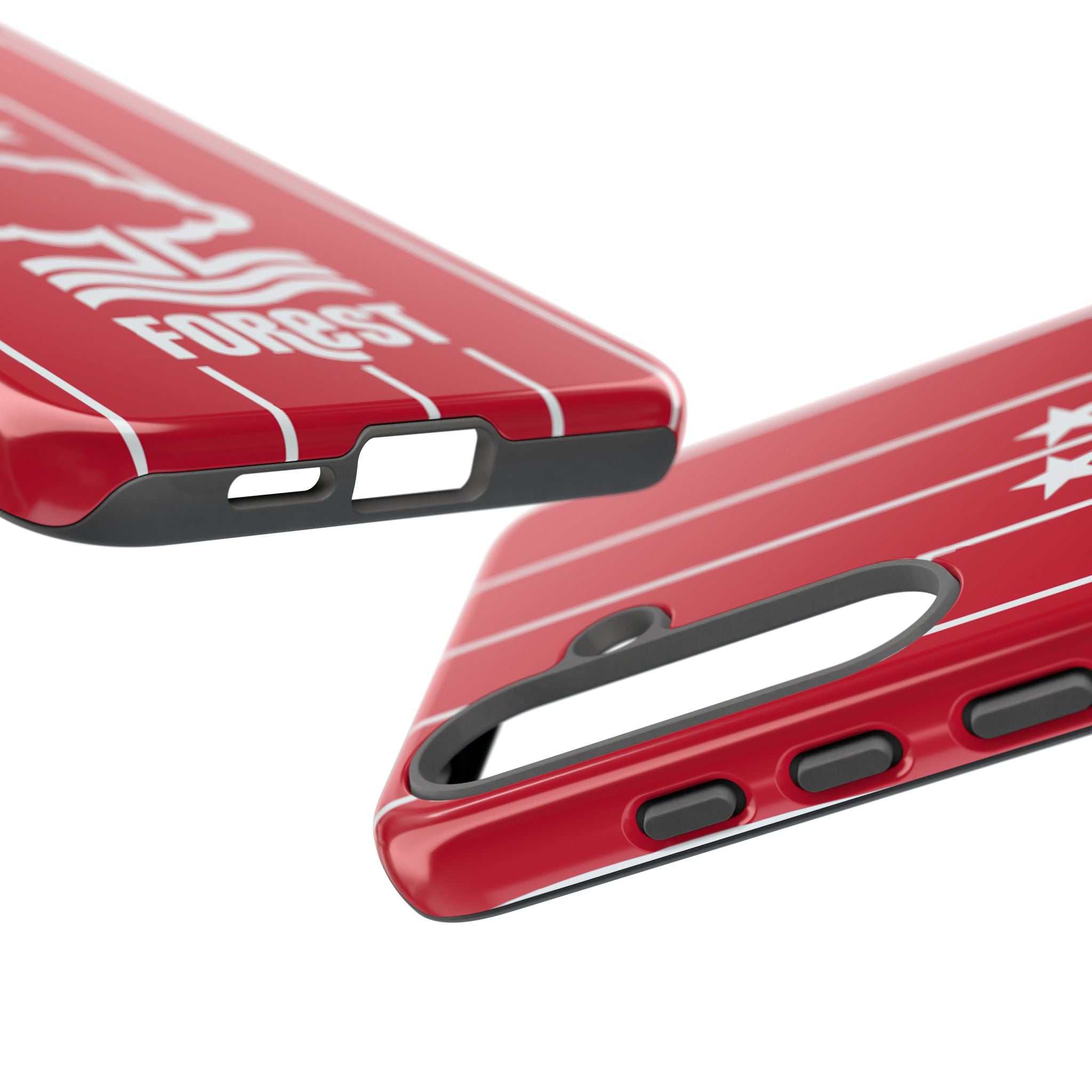 Nottingham Forest Samsung case with red colors and magnetic dual-layer protection for wireless charging