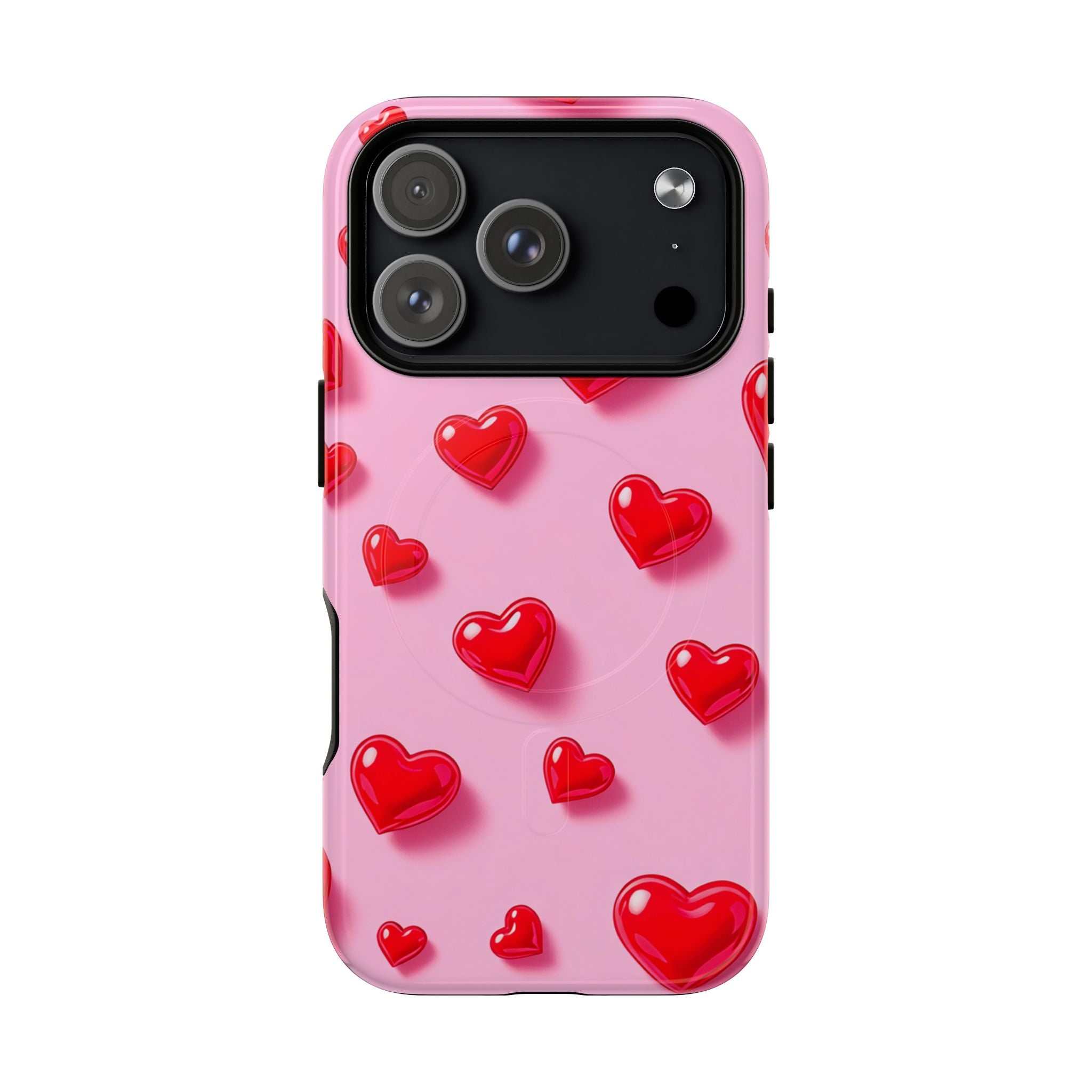 Pink Hearts iPhone Magsafe Phone Case