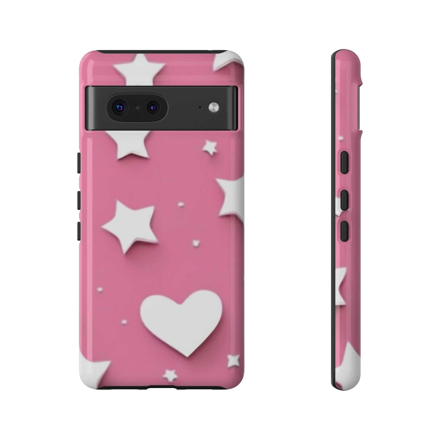 cute Hearts and stars Google Pixel Phone Case Designed By Littlebitz 