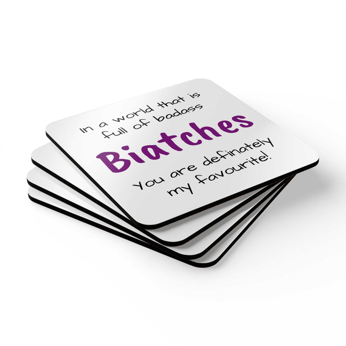 badass biatches coaster set designed by Littlebitz