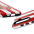 Sunderland FC magnetic Samsung phone case with red and white colors and protective dual layer design