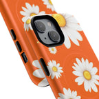 Orange Daisy Design iPhone Magsafe Phone Case