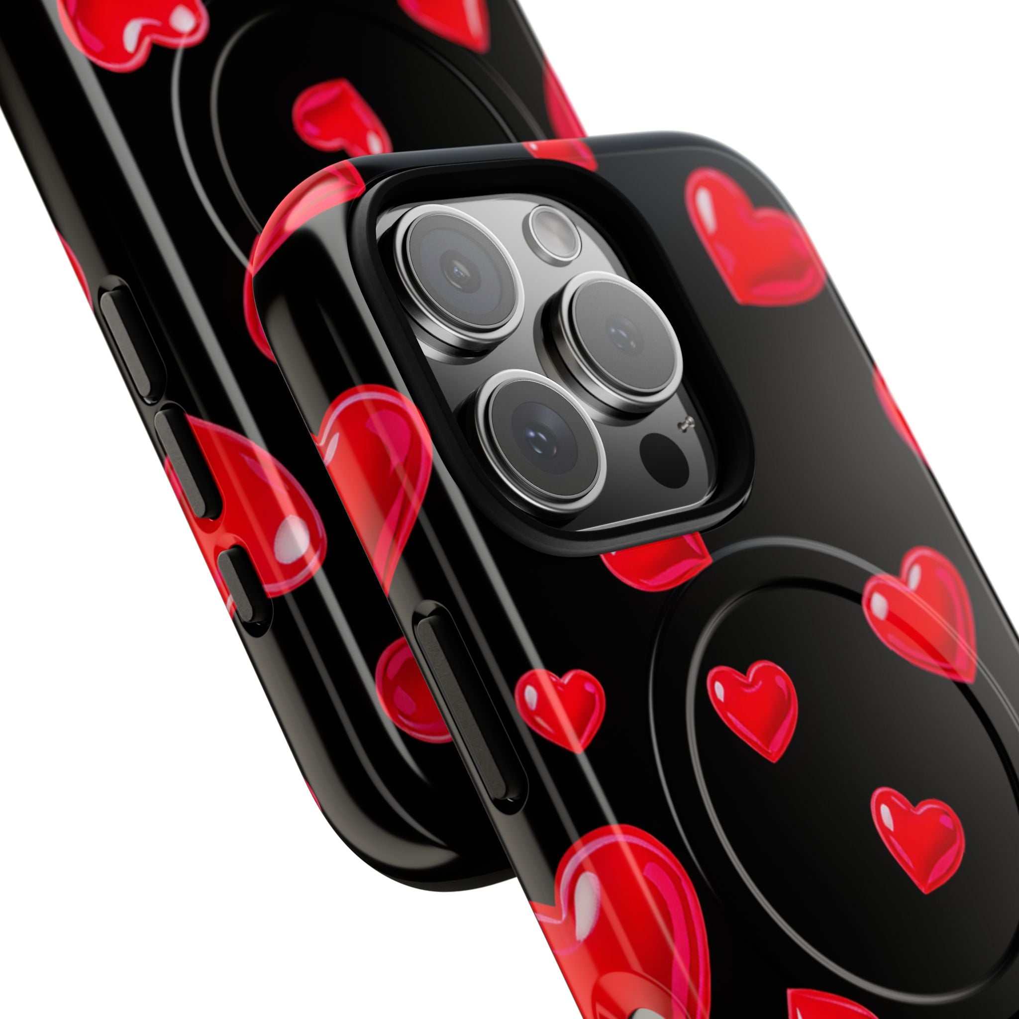Black Hearts iPhone Magsafe Phone Case