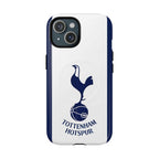 Tottenham FC MagSafe iPhone case with navy and white colors and Spurs crest for protection and wireless charging