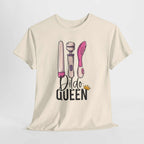 Dildo Queen T-Shirt bold cotton tee with cheeky graphic, perfect for parties and casual wear