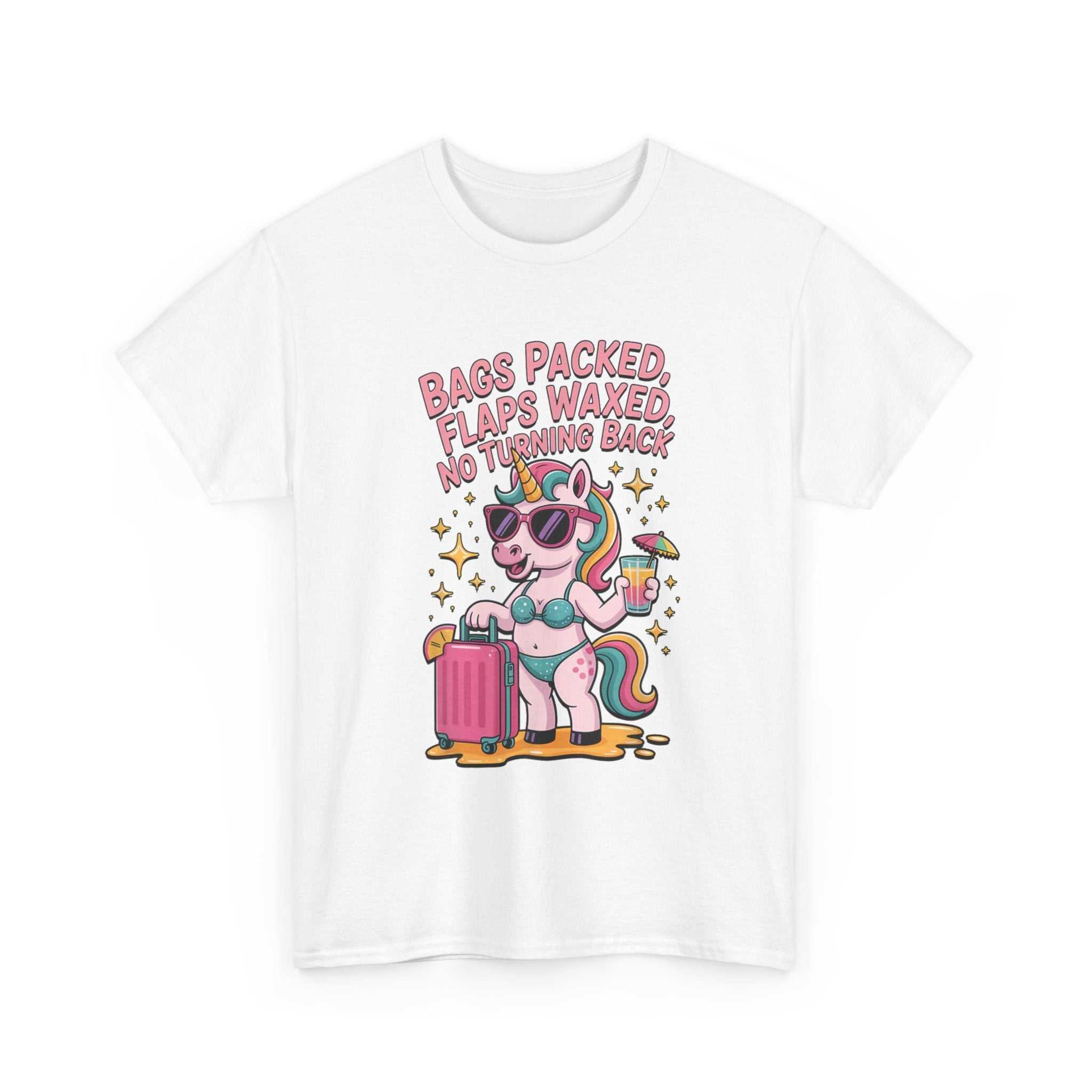 Bags Packed Flaps Waxed No Turning Back T-Shirt for travel and parties, 100% cotton, soft and breathable design