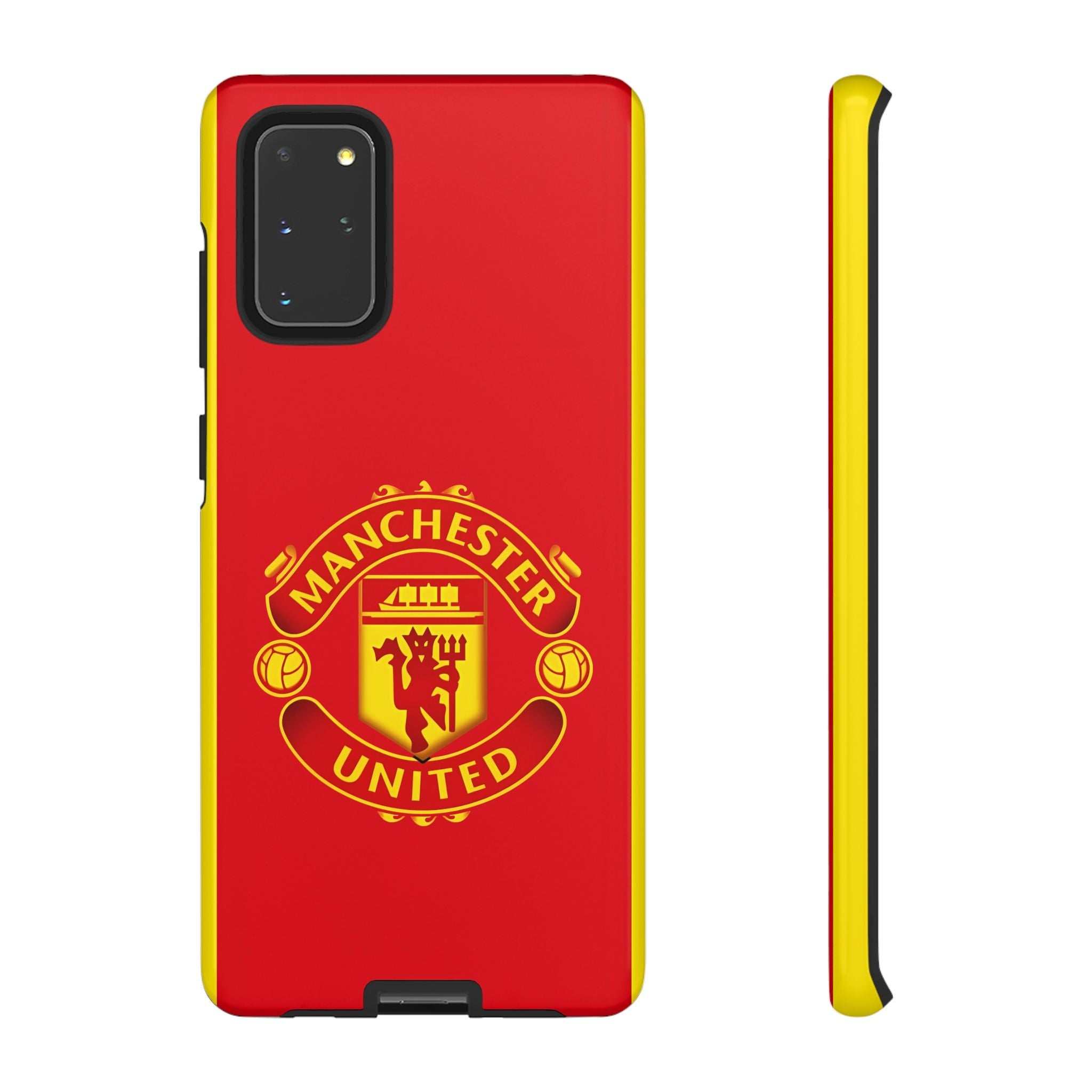 Manchester United Magnetic Samsung Case with red crest and dual-layer protection