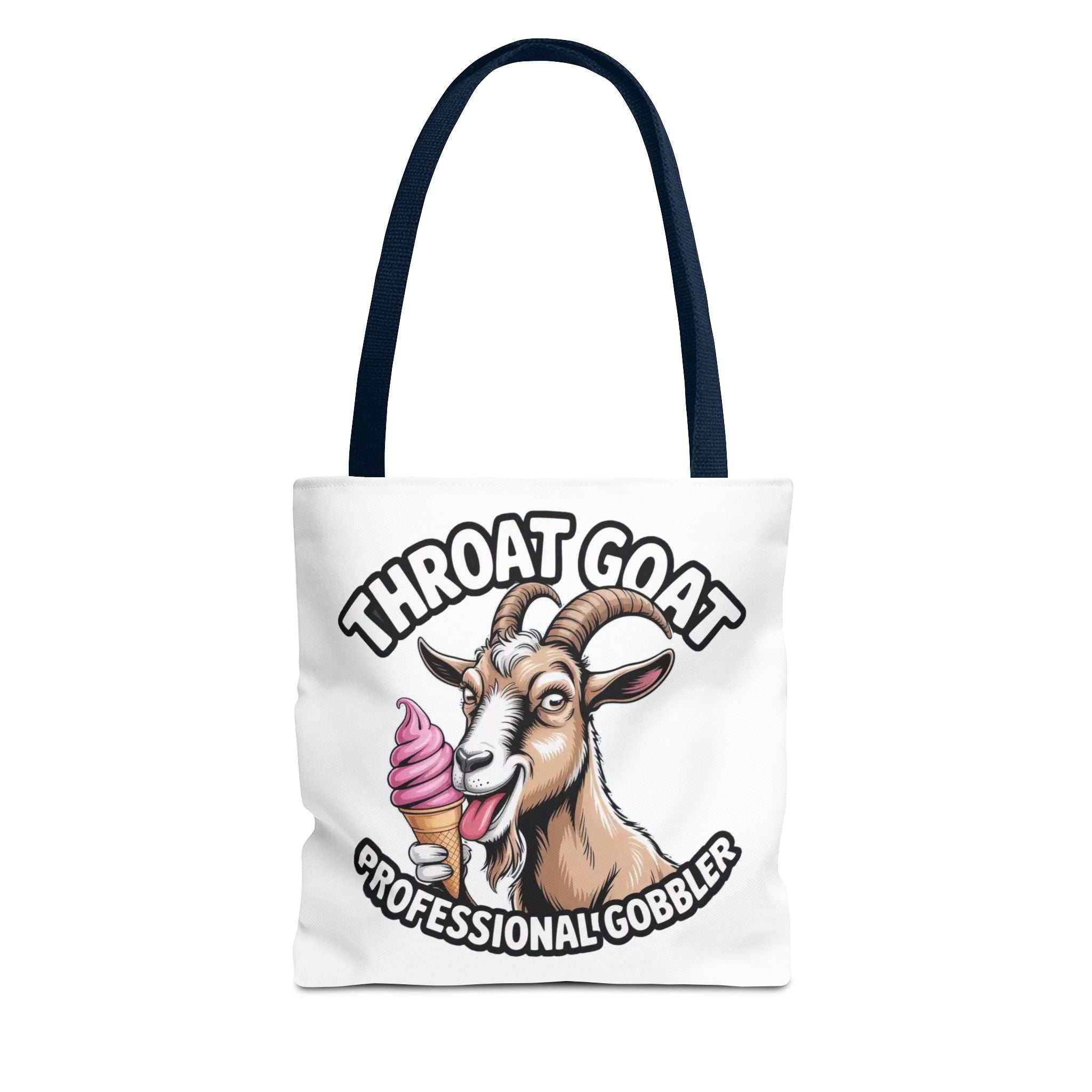 Professional Gobbler funny tote bag with cheeky design, durable spun polyester, multiple sizes and handle colors, reusable and lightweight.