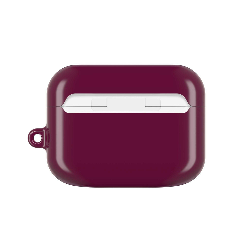 Aston Villa FC AirPods protective hard case in claret with glossy finish and shock resistance